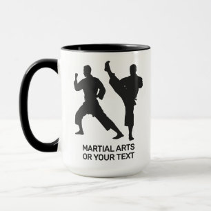 Benutzerdefinierter Name & Text Kampfsport Tasse