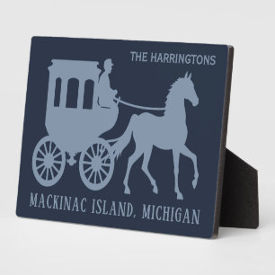 Benutzerdefinierter Name & Text Mackinac Island Fotoplatte