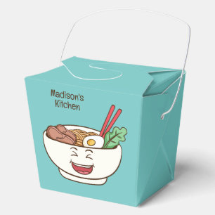 Benutzerdefinierter Name / Text Süße Kawaii-Nudeln Geschenkschachtel