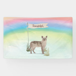 Benutzerdefinierter Name Tonkinese Katze Haustier Banner