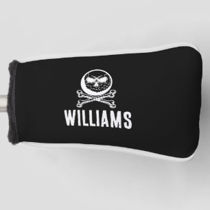 Benutzerdefinierter Name Totenkopf Golfball und Kr Golf Headcover