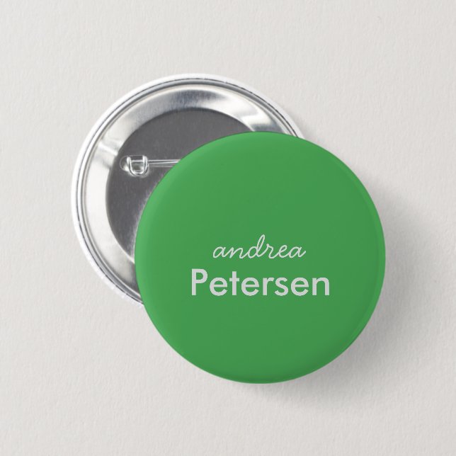 Benutzerdefinierter Name trendig modern minimalist Button (Vorne & Hinten)