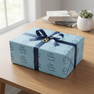 Benutzerdefinierter Name und Altersdesign für Gebu Geschenkpapier