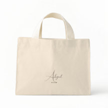 Benutzerdefinierter Name und Datum Tiny Tote Einzi