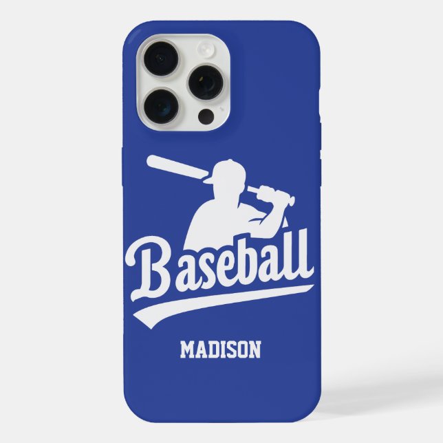 Benutzerdefinierter Name und Farb-Baseball iPhone 15 Pro Max Hülle (Rückseite)