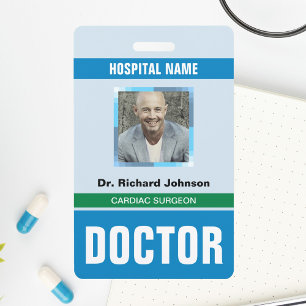 Benutzerdefinierter Name und Foto   Doctor ID Card Ausweis