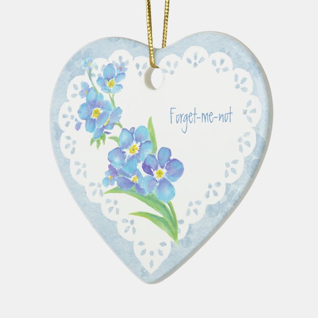 Benutzerdefinierter Name Vergessen Sie die Blume d Keramik Ornament (Links)