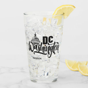Benutzerdefinierter Name Washington DC Glas