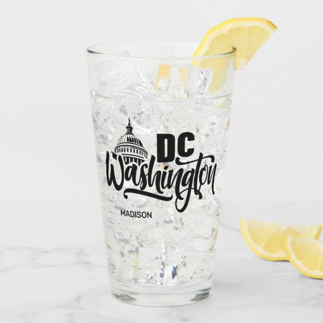 Benutzerdefinierter Name Washington DC Glas (Rückseite Ice)