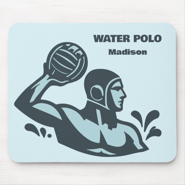 Benutzerdefinierter Name Wasserball Mousepad (Vorne)