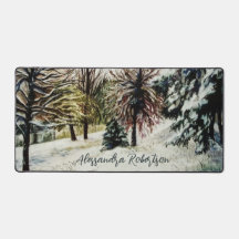 Benutzerdefinierter Name Wasserfarbe Winter Schnee