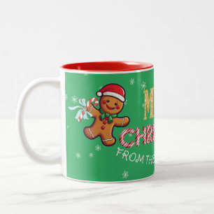 Benutzerdefinierter Name Weihnachtsmann Frohe Weih Zweifarbige Tasse