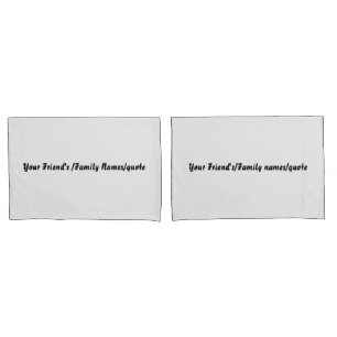 Benutzerdefinierter Name Weiße Kissenbezüge – Pers