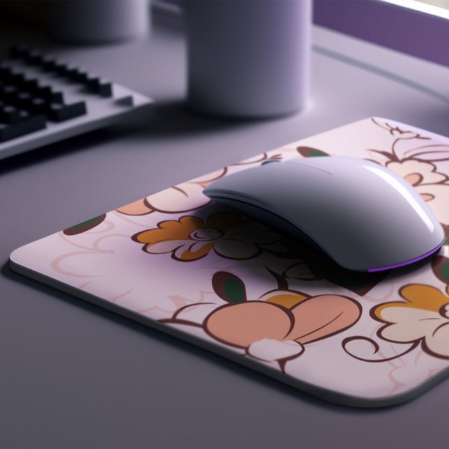 Benutzerdefinierter Name Whimsical Botanical Mousepad (Custom Name Whimsical Botanical Mouse Pad)