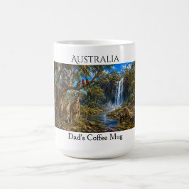 Benutzerdefinierter Name Wombat Kangaroo Wasserfal Kaffeetasse