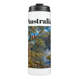 Benutzerdefinierter Name Wombat Kangaroo Wasserfal Thermosbecher