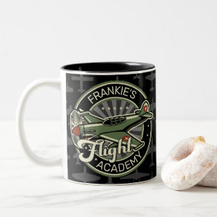 Benutzerdefinierter NAME WWII-Militärjäger-Kriegsf Zweifarbige Tasse