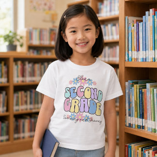 Benutzerdefinierter Name Zweite Klasse Lernen und T-Shirt