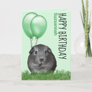 Benutzerdefinierter Namen Geburtstag Meerschweinch Karte