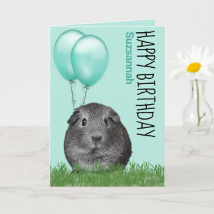 Benutzerdefinierter Namen Geburtstag Meerschweinch Karte