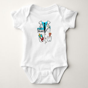 Benutzerdefinierter Namensschild Baby-Biologe Wiss Baby Strampler
