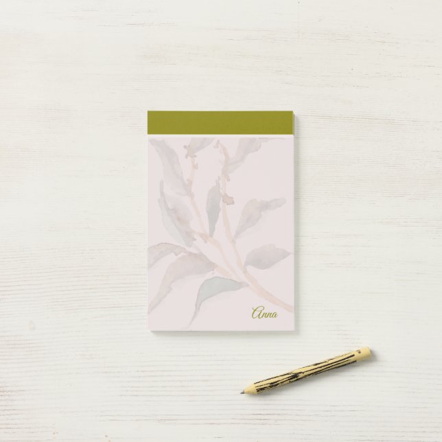 Benutzerdefinierter natürlicher Grünrahmen für Skr Post-it Klebezettel (Auf Schreibtisch)