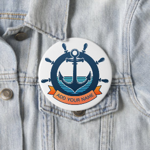 Benutzerdefinierter nautischer Anker und Urlaub fü Button