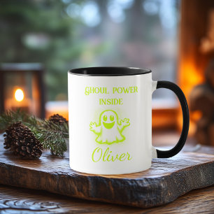 Benutzerdefinierter Neon-Halloween-Becher - Lime G Tasse