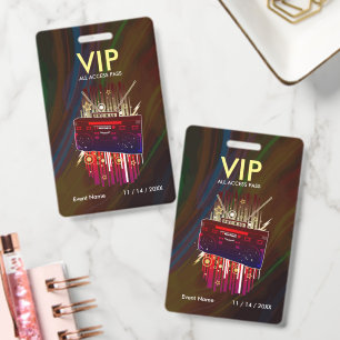 Benutzerdefinierter Neonlicht-Streak-VIP-Pass für  Ausweis