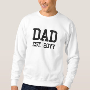 Benutzerdefinierter Neuer Vater Etablierter Vater Besticktes Sweatshirt