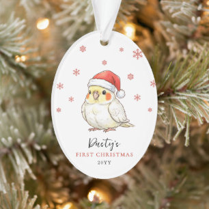 Benutzerdefinierter Nymphensittich mit Weihnachtsm Ornament