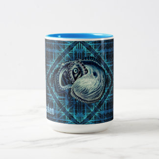 Benutzerdefinierter Octopus Tintenfisch Nautilus A Zweifarbige Tasse