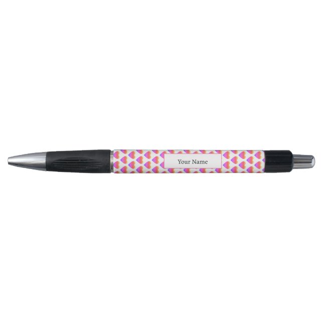 Benutzerdefinierter Ombre Herzmuster-Stift Kugelschreiber (Vorderseite)