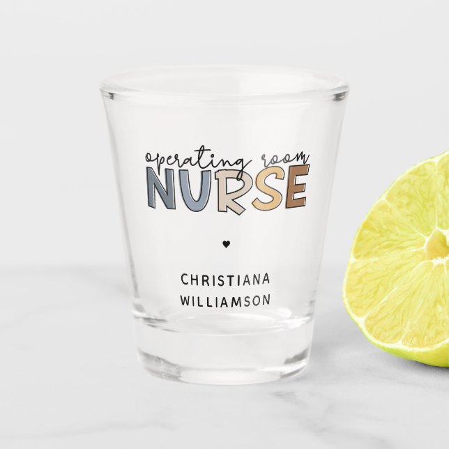 Benutzerdefinierter Operationssaal - Krankenversic Schnapsglas (Vorderseite)