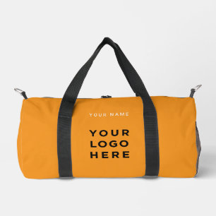 Benutzerdefinierter Orange Business Logo Name Inst Duffle Bag