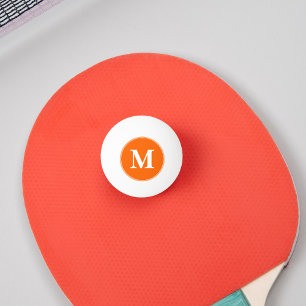Benutzerdefinierter Orange Weiß Monogrammierter Ti Tischtennisball