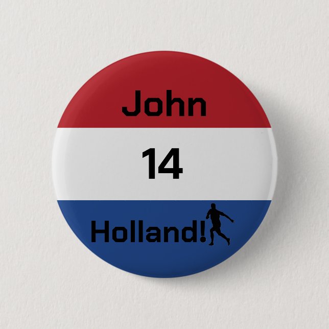 Benutzerdefinierter Oranje-Fan-Geist Button (Vorderseite)