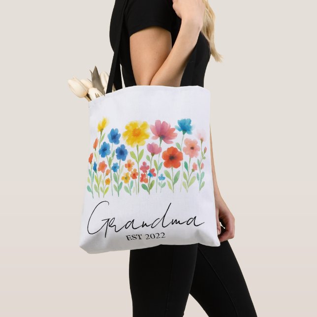 Benutzerdefinierter Osten. Jahr - Oma-Wildblume Tasche (Von Nahem)