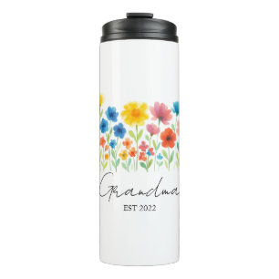 Benutzerdefinierter Osten. Jahr - Wildblume Thermosbecher