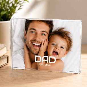 Benutzerdefinierter Papa Etabliert Modern Bold Fotoblock