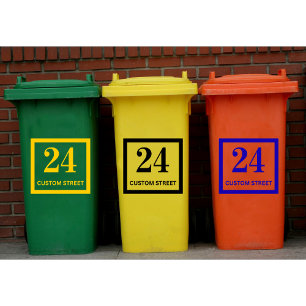Benutzerdefinierter Papierkorb Recycelnd Bin-Adres Aufkleber