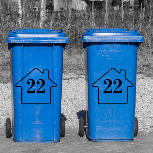 Benutzerdefinierter Papierkorb Recycelnd Bin-Adres Aufkleber