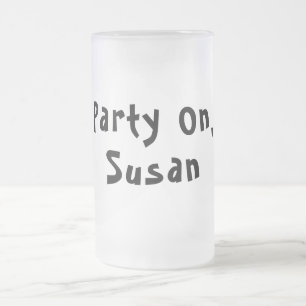 Benutzerdefinierter Partynamen-Zitat Mattglas Bierglas