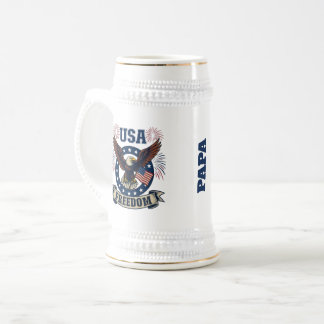 Benutzerdefinierter patriotischer amerikanischer A Bierglas