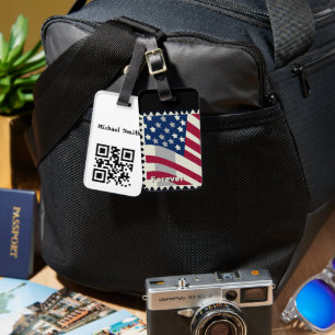 Benutzerdefinierter personalisierter Barcode ,USA- Gepäckanhänger