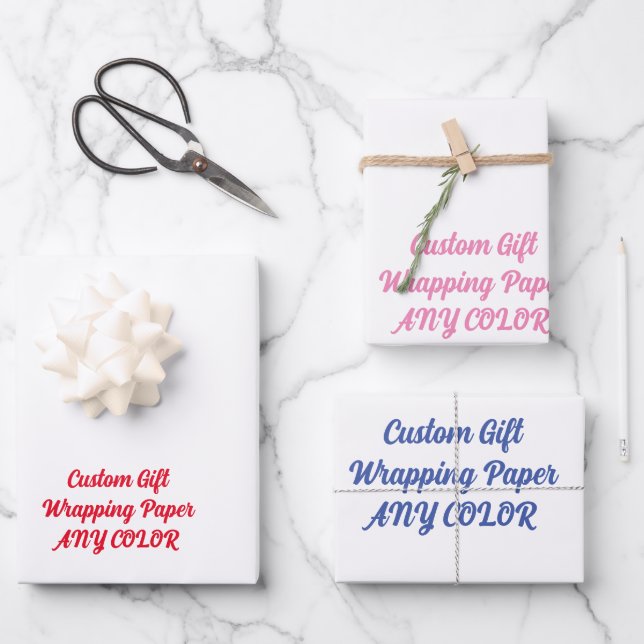 Benutzerdefinierter Personalisierter Geschenkstrei Geschenkpapier Set (Vorderseite)