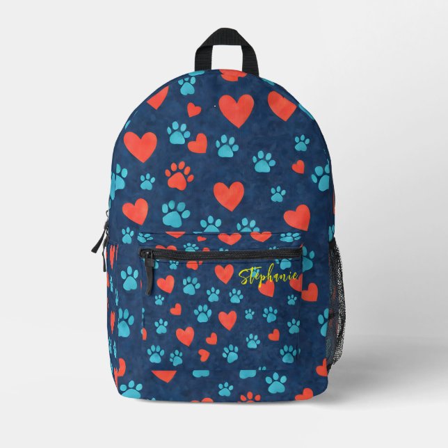 Benutzerdefinierter Personalisierter Hund, Katzen  Bedruckter Rucksack (Vorderseite)