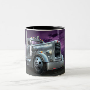 Benutzerdefinierter Peterbilt "Silver Ghost" Kaffe Zweifarbige Tasse