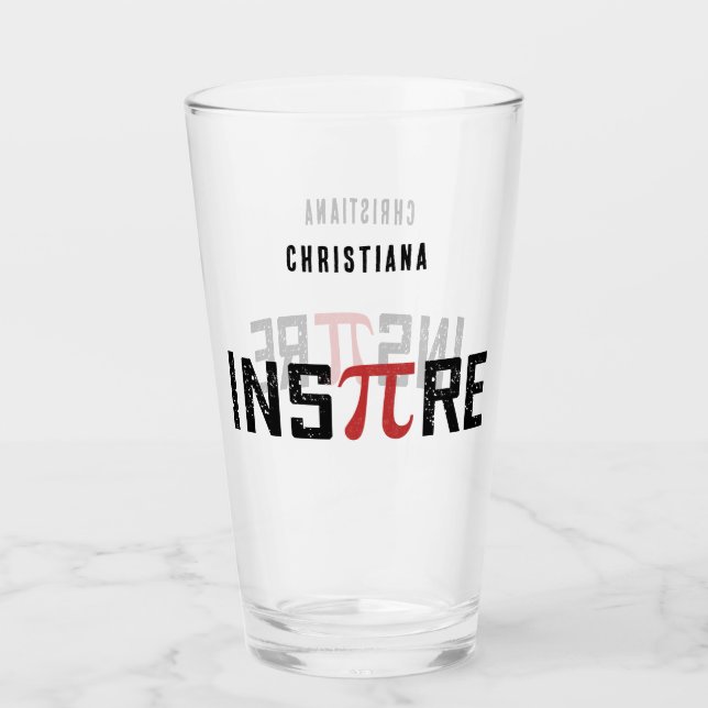 Benutzerdefinierter Pi-Tag Inspiriert | Happy Pi d Glas (Vorderseite)