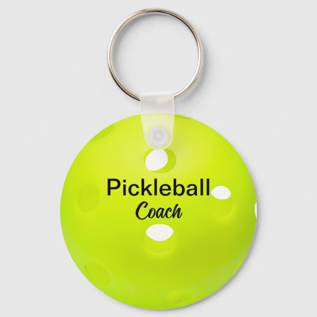 Benutzerdefinierter Pickleball-Coach-Keepake Schlüsselanhänger (Vorderseite)